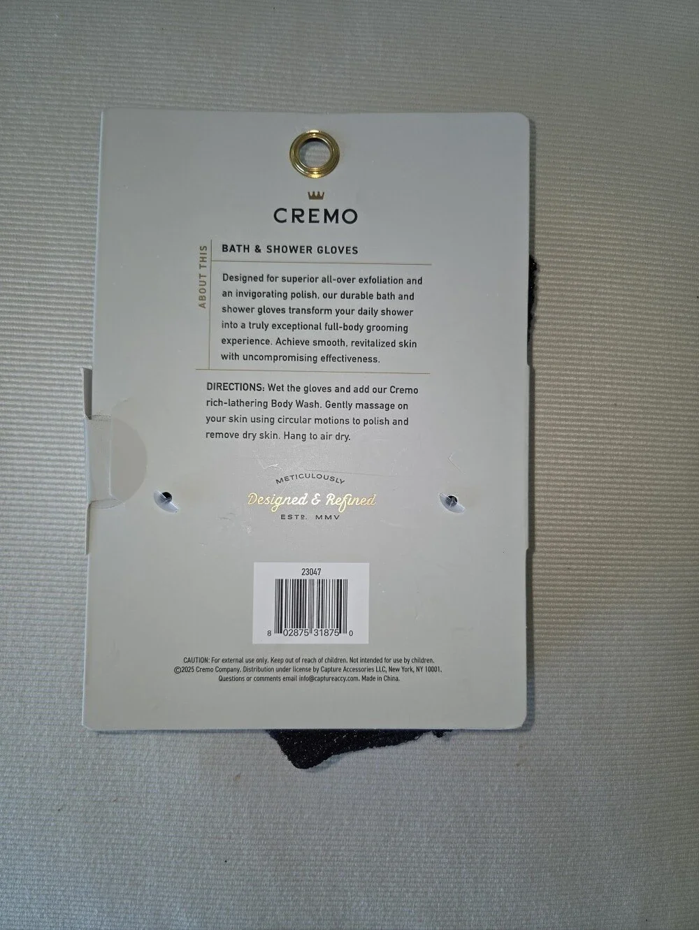 Cremo Bath & Shower Exfoliating Gloves - 2 Pairs (4 Gloves)